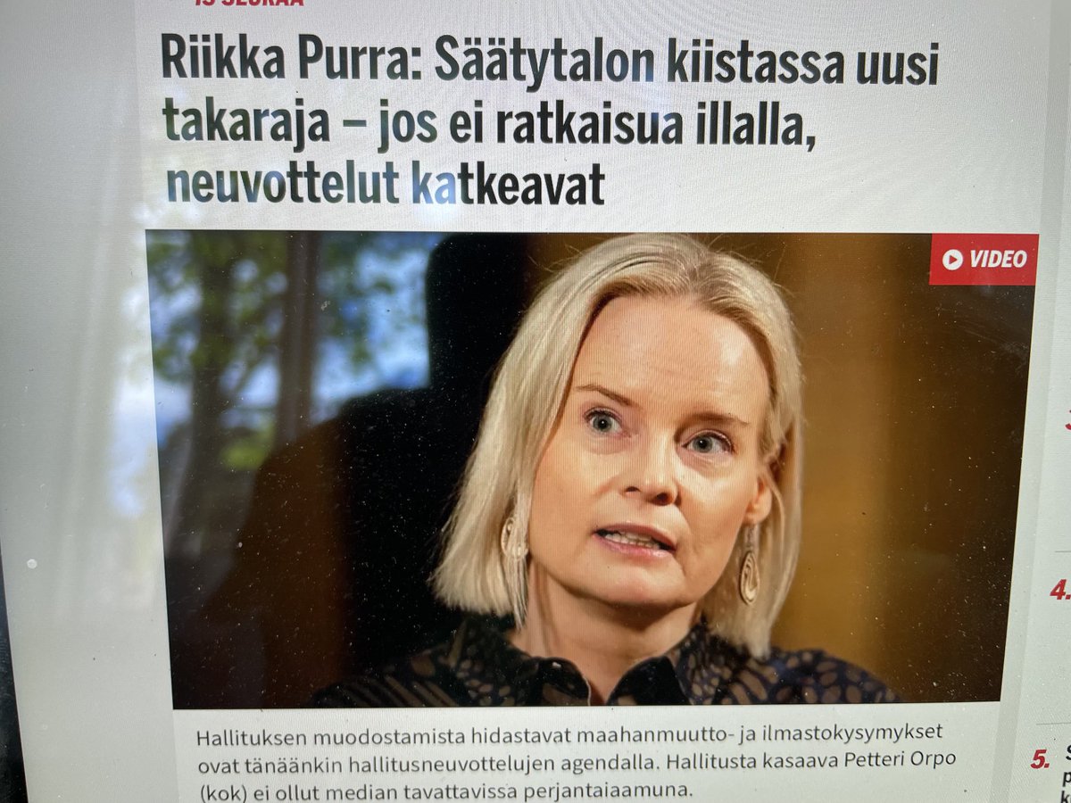 #Purra suoranaisesti kiristää #Orpo :a asioilla joissa maan elinkeinoelämä on selvästi #persujen kanssa täysin vaskakkaisillla linjoilla.Luulin että #Kokoomus kuuntelee elinkeinoelämän viestä maamme tarpeista… #Orpo #Purra #hallitusneuvottelut #EK #talouskasvu