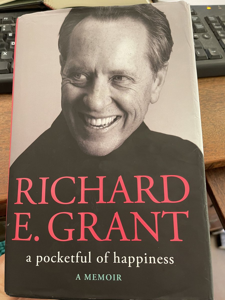 JayAGlennie's tweet photo. Oh my. 
I had delayed reading ‘a pocketful of happiness’. Losing my brother &amp; father-in-law to the dreadful C I feared the book would be too much for me. 
@RichardEGrant, you have written a beautiful love letter, a beautiful love story, which needless to say made me laugh, &amp; cry. https://t.co/5Wfkoh5nbo