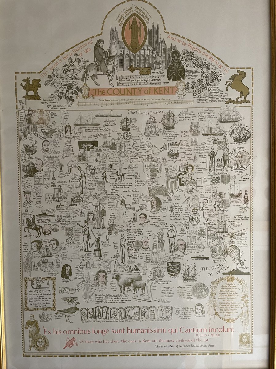 IanCallaway352's tweet photo. #JLCarr’s map of #Kent. “Kent sir - everybody knows Kent - apples, cherries, hops and women.” #CharlesDickens #ThePickwickPapers. For #KentDay @Deal_Town @VisitKent @bbcsoutheast @BBCRadioKent @patmarsh. https://t.co/S13C5jlLbY