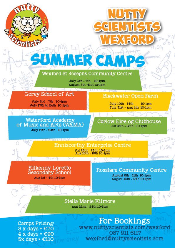 Summer Camp dates!!! Get booking! #STEMeducation #fun #southeast #leinster