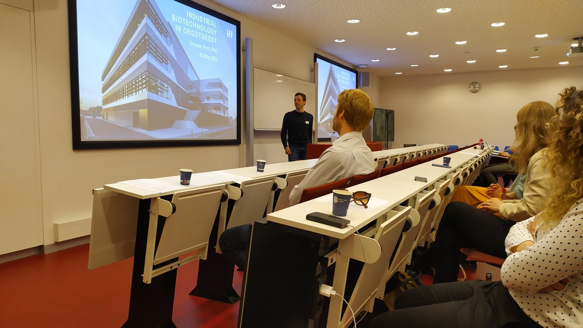 SynBio_NL's tweet photo. Listen to @thomasperli talk about industrial biotech  @IFF in our first session of #ExpandingHorizons with #SynbioNL 🌷

Supported by @LeidenBiology @AllianceCentre2 https://t.co/3V8LxsnfdO