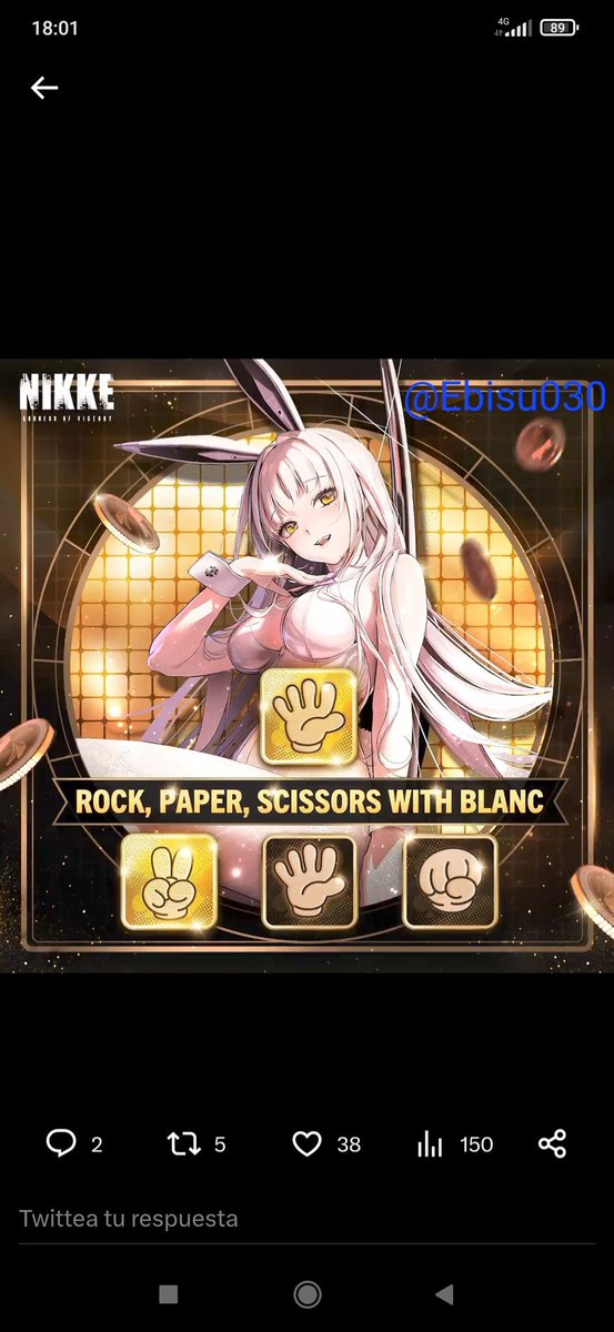 Ebisu030's tweet photo. @NIKKE_en Yeet
#NIKKELuckyBunny https://t.co/dVsAwcMC0I