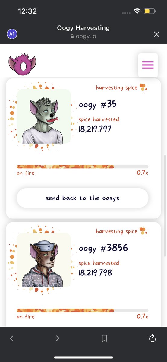 RealSolKing's tweet image. Things r getting #spiced up…
Where r my @oogyNFT at?