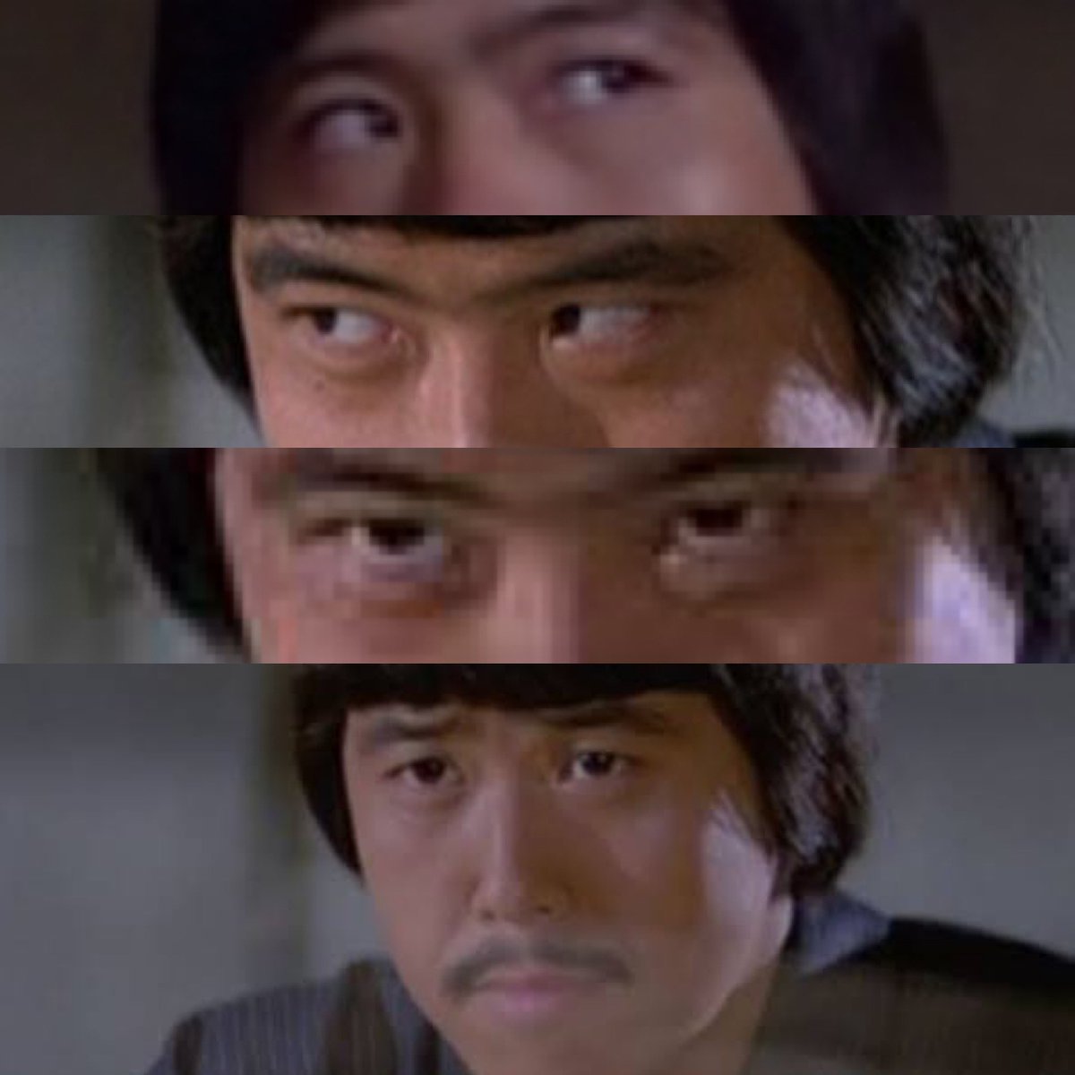 s_shark0220's tweet image. 「左から来るな、、、」
「いや、、右からか、、、」
「ははーん、正面から来る気だな！」
「、、、来ないの？」
#チャン #ムーンレイカー #007シリーズ