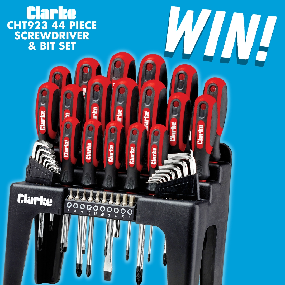 Another #FreebieFriday and this Bank Holiday weekend, we're giving you the chance to #WIN this Clarke CHT923 Screwdriver &amp; Bit Set.

To enter, simply follow us and retweet this post.   

#Competition ends Tuesday 30th May @ 5pm. T's &amp; C's apply.