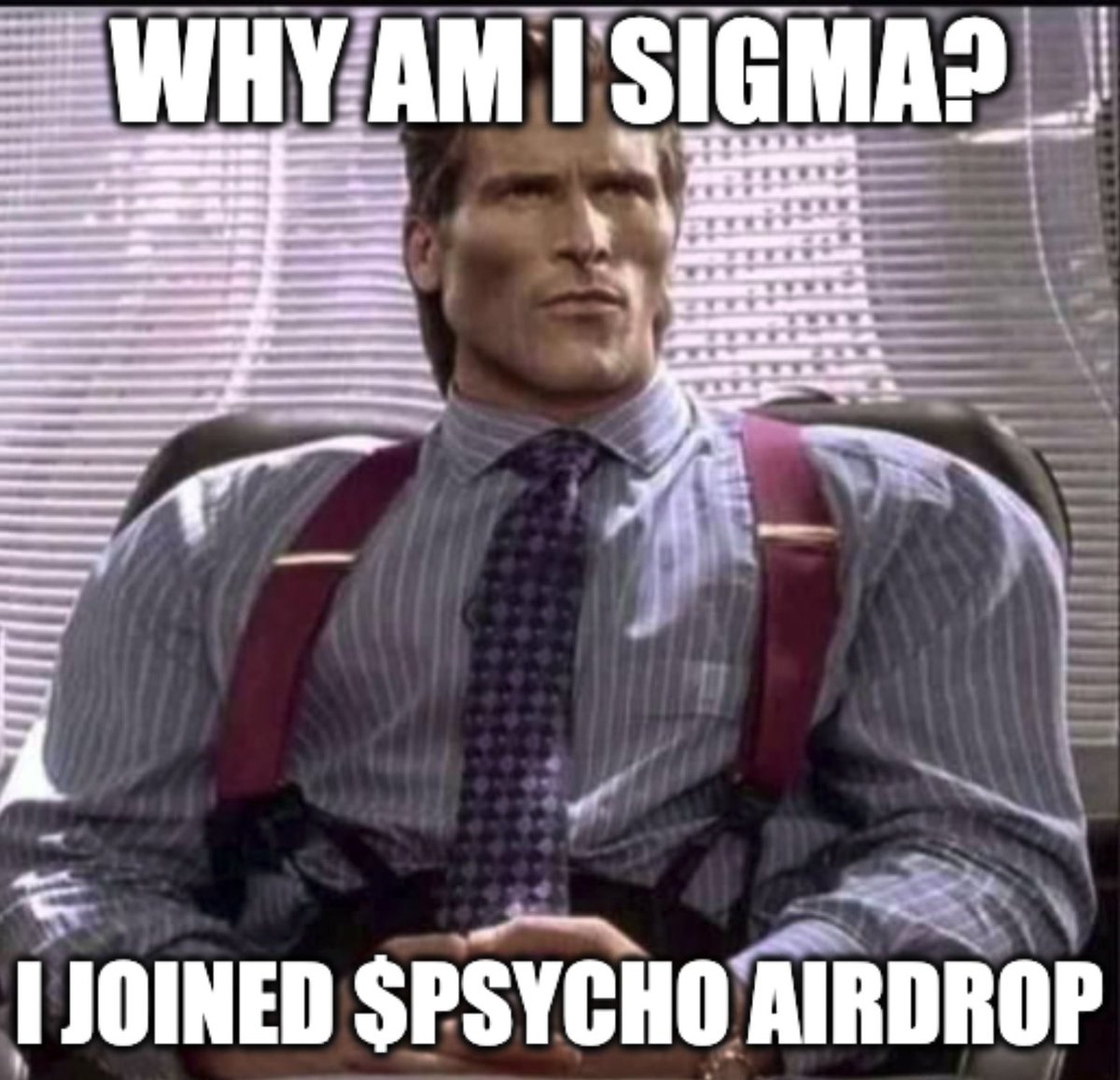 #AIRDROP 

- 100,000 $PSYCHO 
- 50 lucky daredevils
Join: gleam.io/kIuvA/psycho-p… 

Remember, it's just a game... for now. 

May 29, the real game begins. Will you be ready?