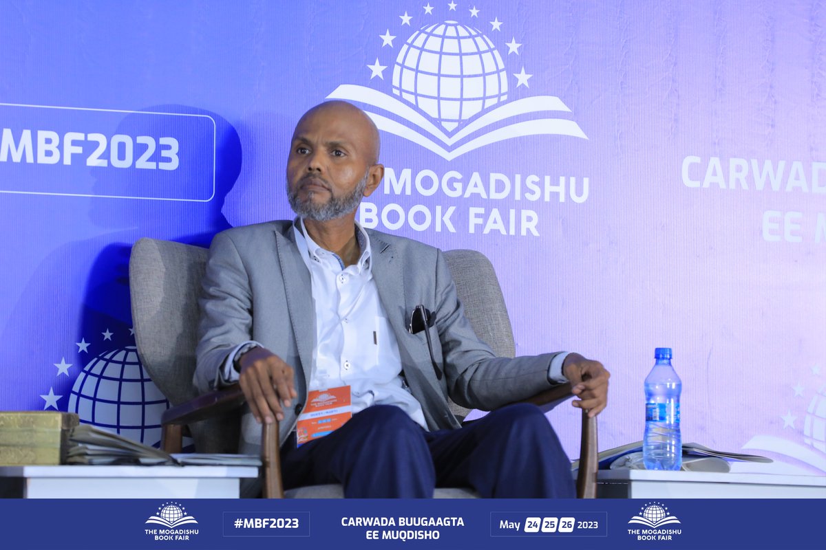 MogBF's tweet photo. Moderator Dr. Ibraahim ‘Bursaliid’ Faarax hosts professors Dr. Mohamed Haji Mukhtar, and Dr. Abdirashid Ismail to tackle one of the most critical questions facing Somalia today: Why is Somalia so divided? #MBF2023 https://t.co/tJ5Q3RPdnJ