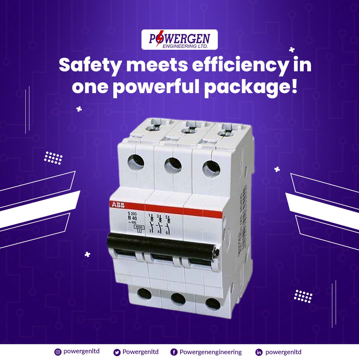Powergenltd's tweet photo. Ensure the utmost protection for your electrical systems with our premium low-voltage circuit breakers, engineered to handle any electrical load, keeping your property and equipment safe and secure.
To learn more about our range of circuit breakers,  send us a DM or call us on 07011166116
#PowergenEngineering