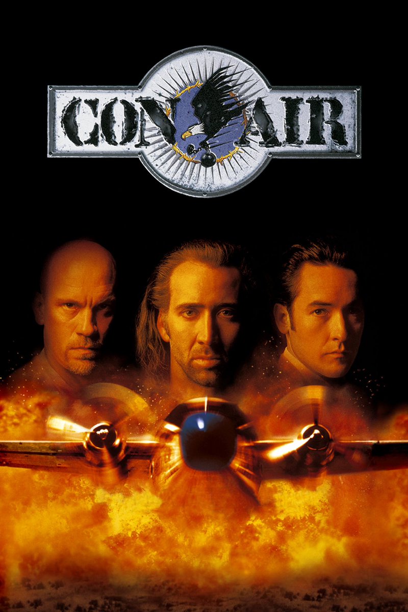 Was watching Con Air. A great, adrenaline-pumping action movie.

#ConAir #SimonWest #NicolasCage #JohnCusack #JohnMalkovich #SteveBuscemi #VingRhames #ColmMeaney #MykeltiWilliamson #RachelTicotin