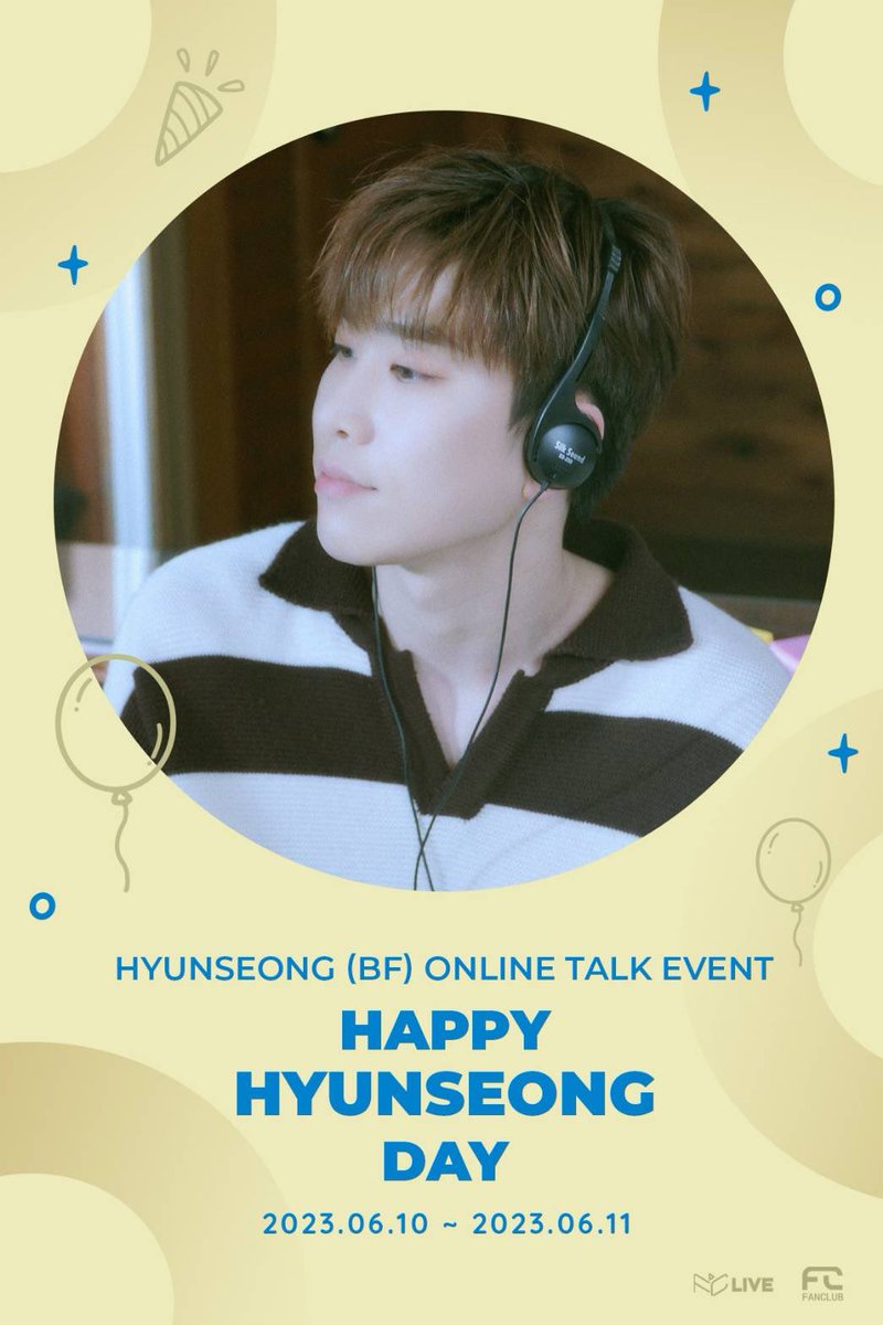 #HYUNSEONG (#BF) ONLINE TALK EVENT -` ̗🎂HAPPY HYUNSEONG DAY🎂 ̖ ´- ［💝］開催決定‼️ 🎊6/10(sat).11(sun)🎁 ❶17:00-(KST)/❷19:00-(KST) 🔗onl.sc/SbnZaHA 🎫▷Today 6PM OPEN🎫 함께 생일 축하해주세요😆 一緒に誕生日をお祝いしてください🥰 元 #BOYFRIEND #ヒョンソン #현성