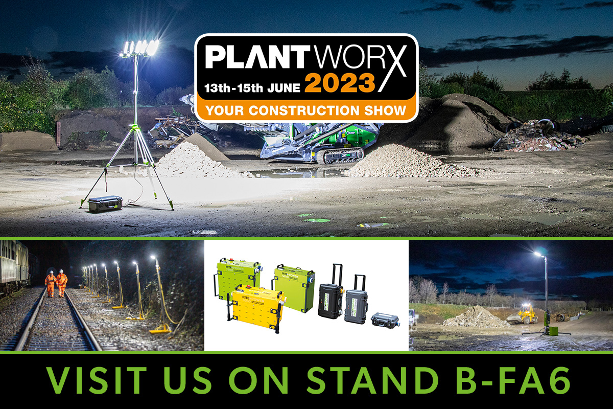 It's just 2 weeks to go until #Plantworx2023! Our team are looking forward to demonstrating our portable & mobile lighting solutions & our RITE-POWER  battery powered generators. Come and visit us on stand B-FA6. #ritelite #ritepower #worklights #portablepower #batterygenerator