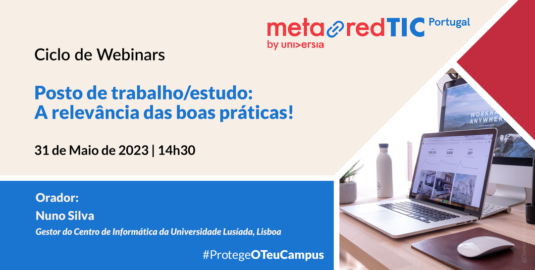 uaberta's tweet image. 🔐 O 5.º webinar  tema do próximo webinar a decorrer no dia 31 de maio, às 14h30.
O webinar é destinado a docentes, investigadores, não docentes e estudantes.

👉 Inscreva-se em  bit.ly/4272ekd
#UAb #metared #cibersegurança #ensinosuperior
