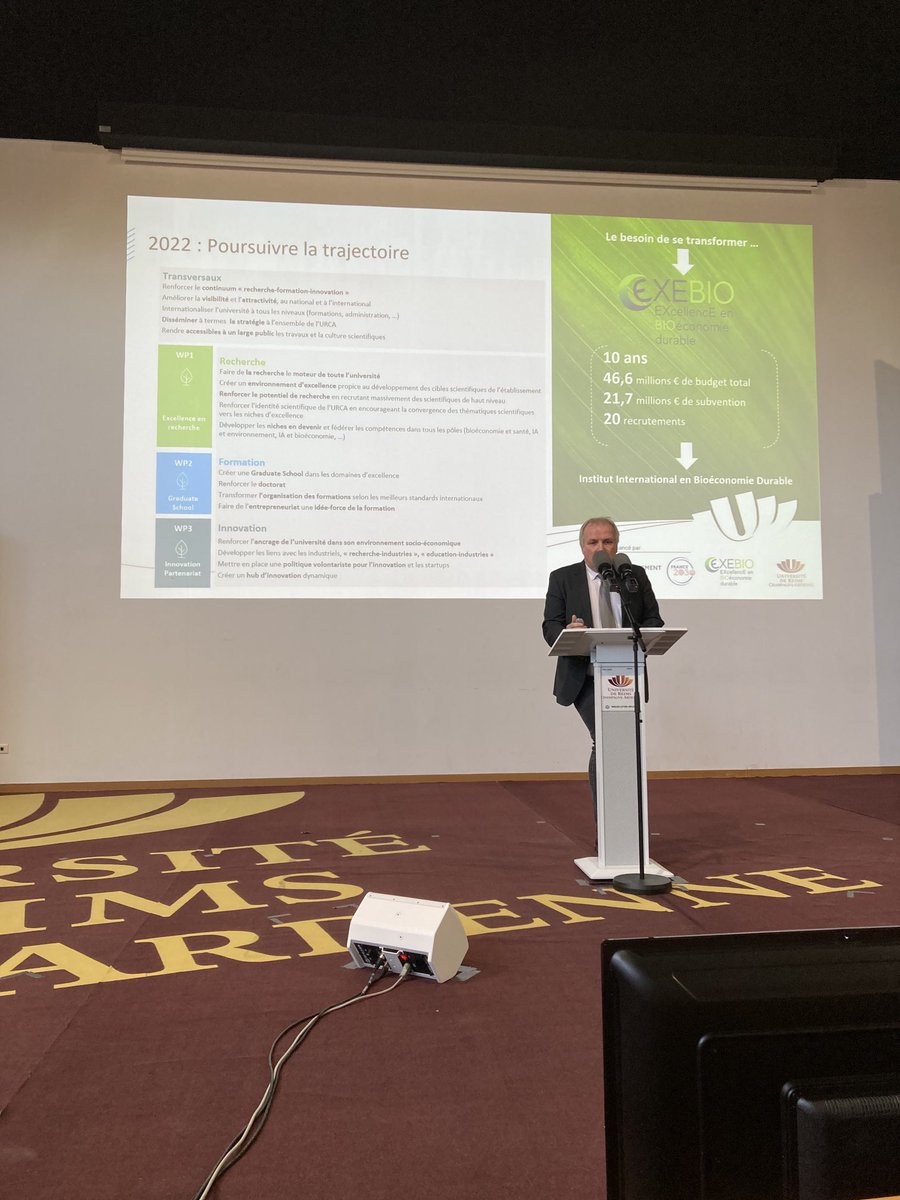 Lancement du projet EXEBIO : Excellence en bioéconomie durable porté par l’université de Reims Champagne Ardenne - ⁦@INRAE partenaire avec ces unités FARE et RIBP