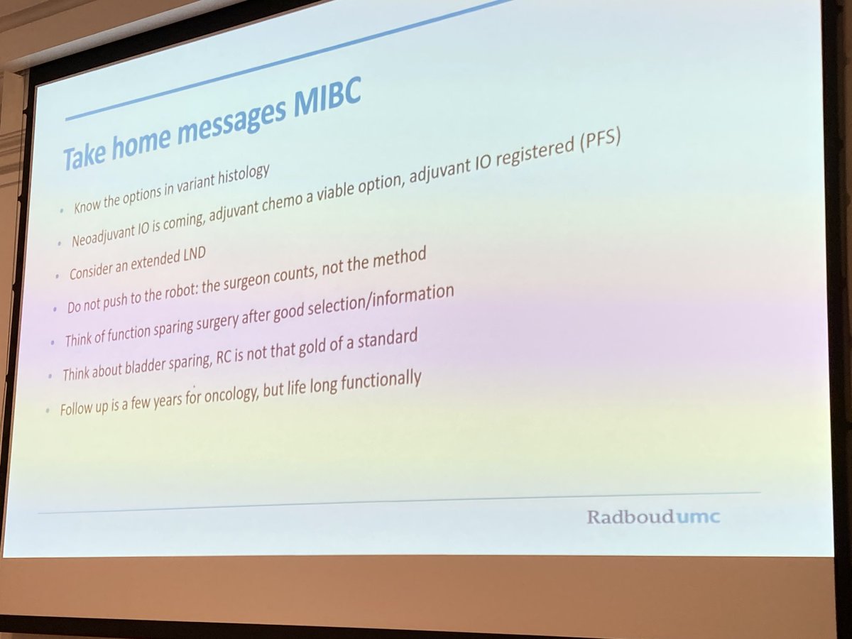 Pr Witjies about #MIBC #EAUguidelines #ScottishBladderCancer @ParamMariappan