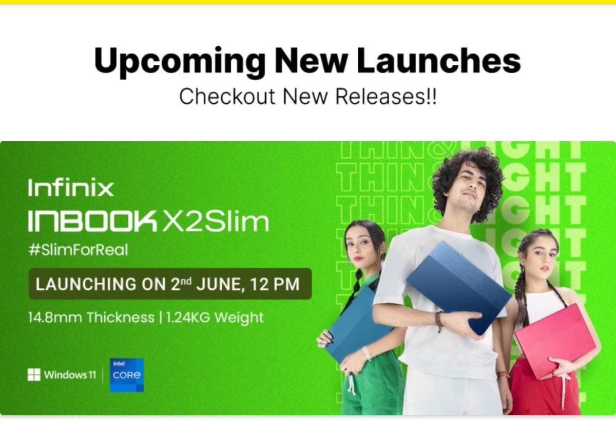 stufflistings's tweet photo. Update: The InBook X2 Slim will launch on June 2nd. The launch date has been changed.
#Infinix #InfinixInBookX2Slim