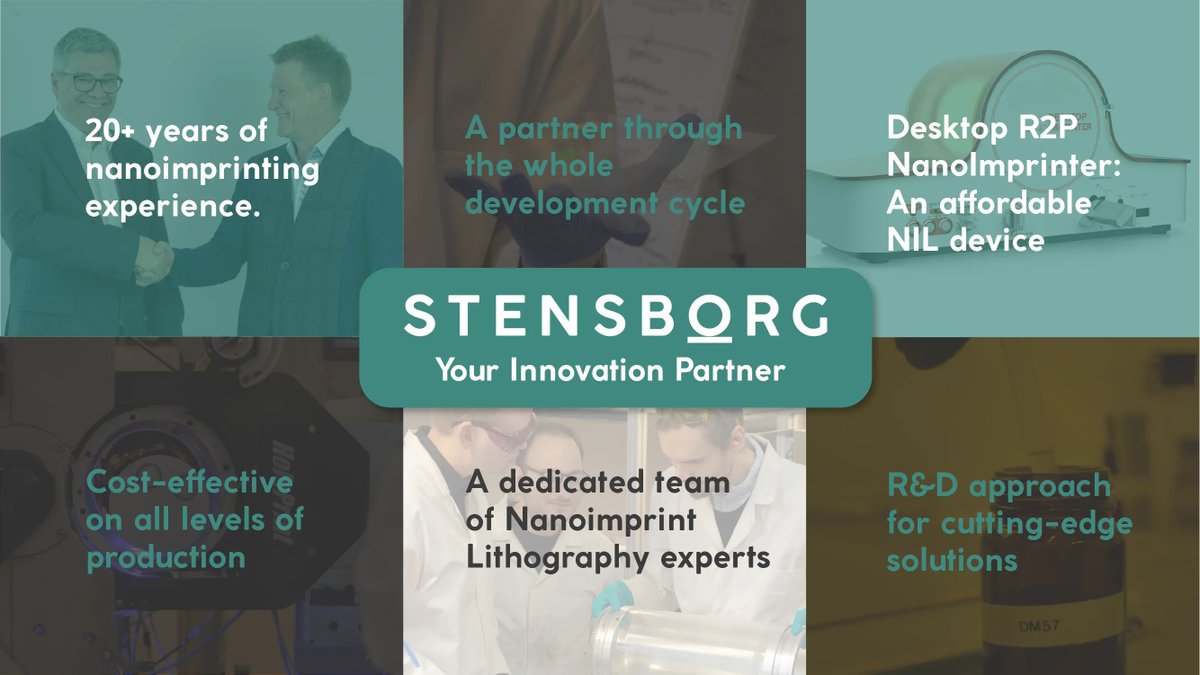 Stensborg's tweet image. Looking for a #Nanoimprinting partner?
Flexible, simple solutions for high-throughput #Nanopatterning. 
Revolutionise your rolling nanoimprinting with seamless scaling.
Elevate your #Nanodevice manufacturing with our 20+ years of experience &amp;gt;&amp;gt; buff.ly/3BW5CUw
#RNIL