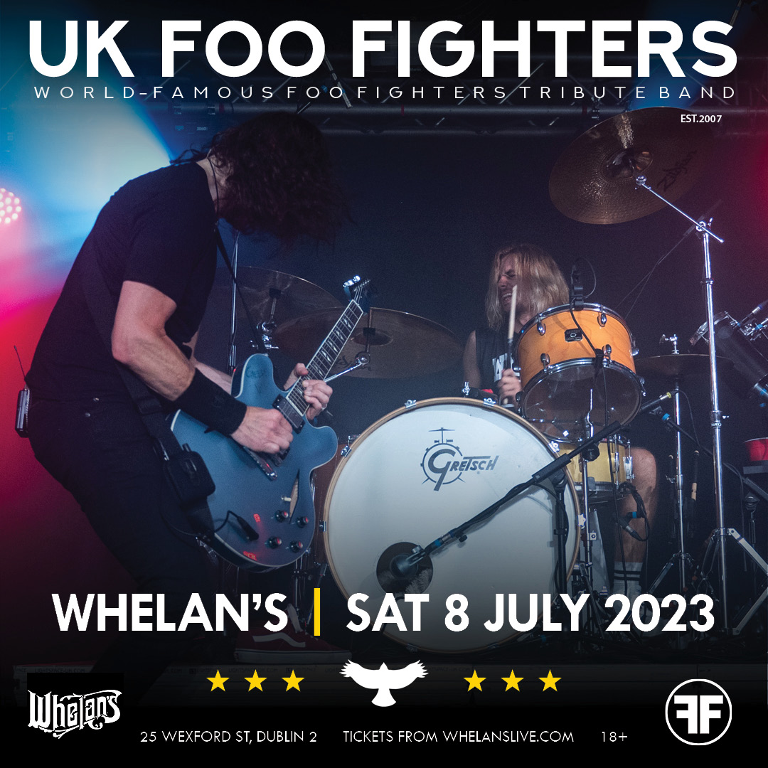 whelanslive's tweet photo. NEXT MONTH:
World-Famous Foo Fighters Tribute Band, @ukfoofighters, bring their incredible 2.5hr show to Whelan's, Dublin on Sat 8th Jul.❤️
https://t.co/Ai7r8OBuN6
#ukfoofighters #ultimateFF #worldfamous #foofighters #tribute https://t.co/7J9ZgNAvhP