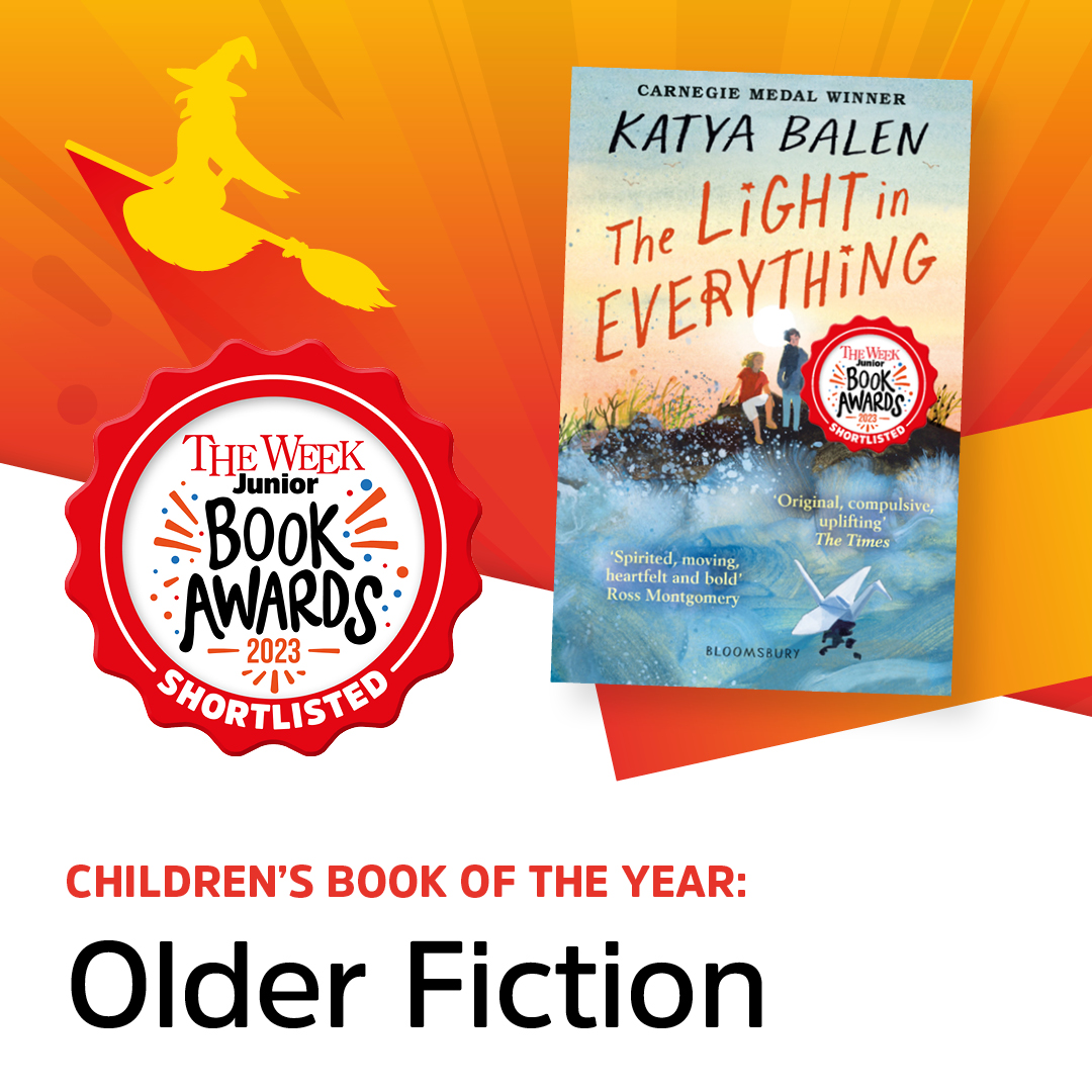 🎉 Exciting news!🎉
We are delighted that The Light in Everything by @katyabalen has been shortlisted in The Week Junior Book Awards 2023 for Children's Book of the Year: Older Fiction!

#TWJAwards @theweekjunior