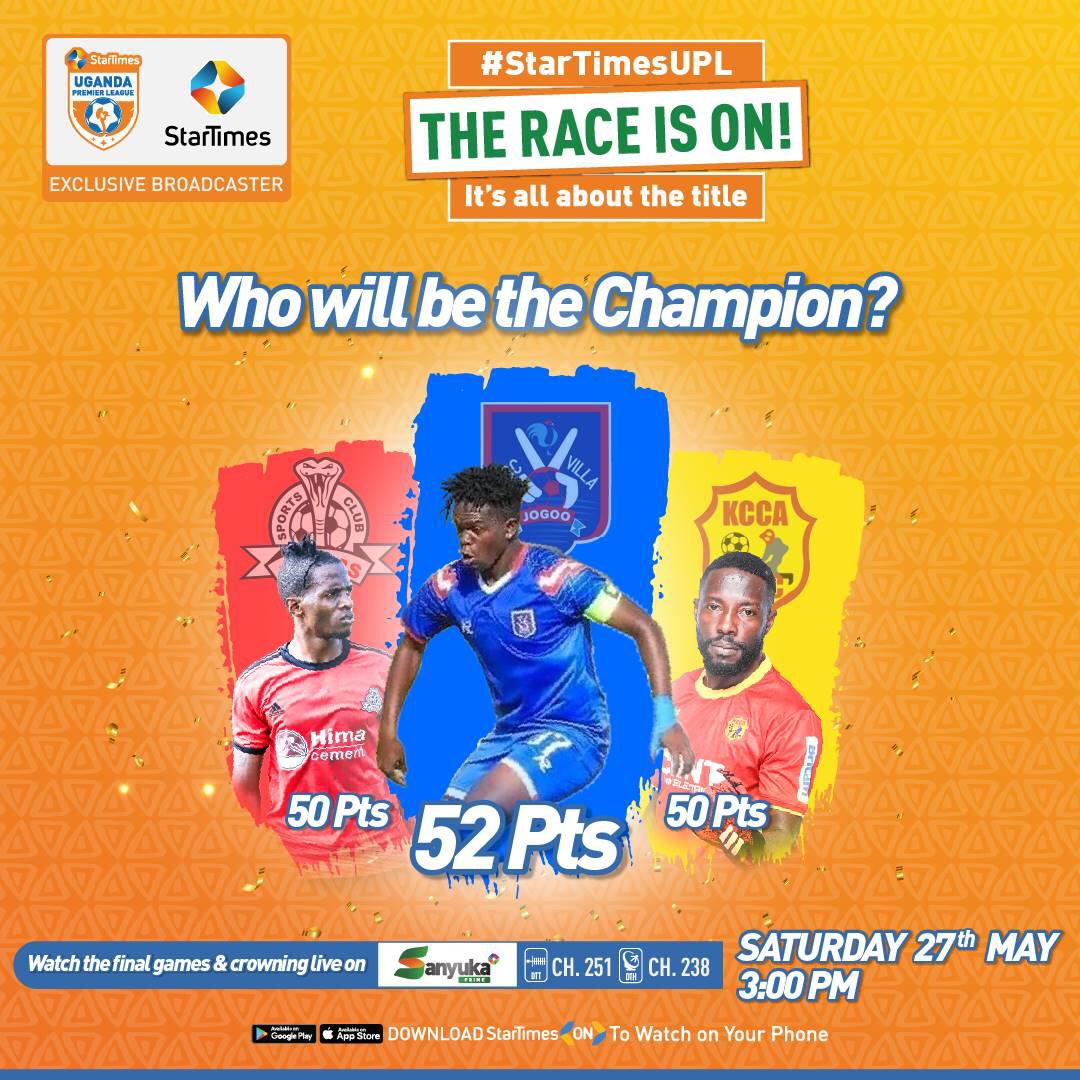 javisstunner's tweet image. Witness the #StarTimesUPL Champion tomorrow on @sanyukaprime and Fufa tv live at 3pm.
#TheRaceIsOn
#SanyukaPrime