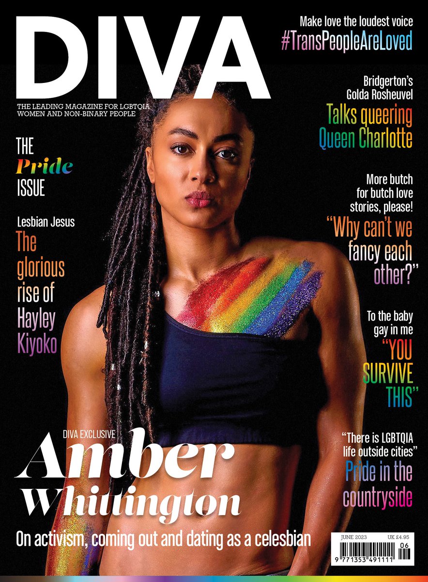 DIVAmagazine's tweet photo. OUT NOW: Celesbian icon @amberscloset33 stuns as our Pride cover star 🌈 Also ft: #Bridgerton and #QueenCharlotte's @goldarosh, the rise of #LesbianJesus AKA @HayleyKiyoko and @thebigmoon 🌙

Get your copy: https://t.co/4QeEQ0abEg

📸Cover photography by Casey Kringlon https://t.co/9vsjilp7XA