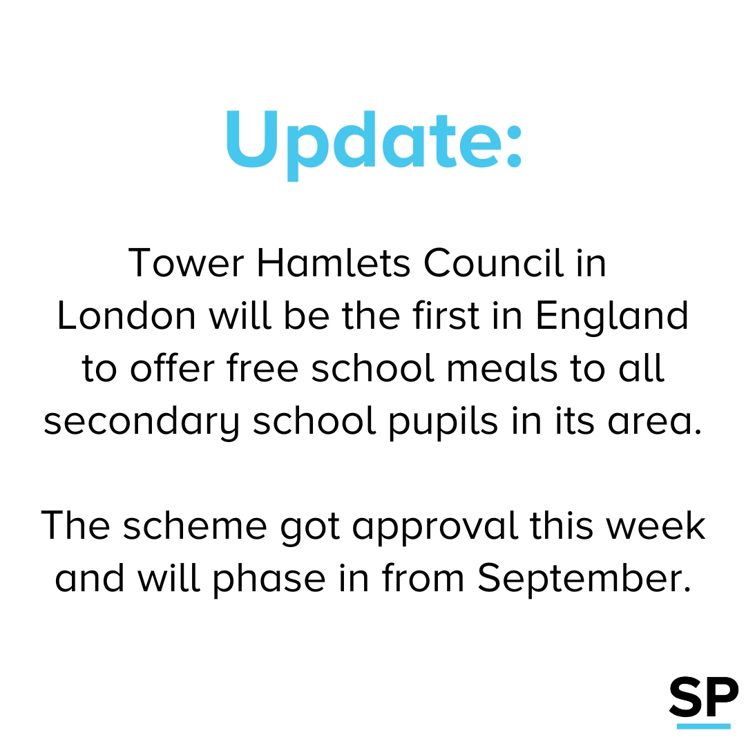 The council already fund free school meals for primary school children.