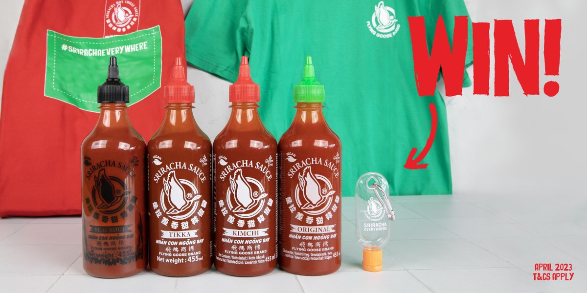 PSA for Sriracha fans - it's giveaway time! Make sure to FOLLOW + RT for your chance to #WIN some Flying Goose goodies! 🌶

#FreebieFriday