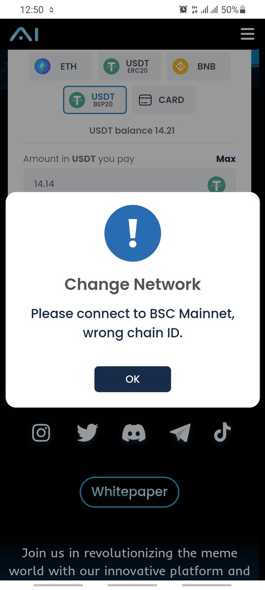 ZabihullahTaha1's tweet photo. @aidogecrypto Tried to buy, many times this come, what should I do?! https://t.co/1OeIgo64gE