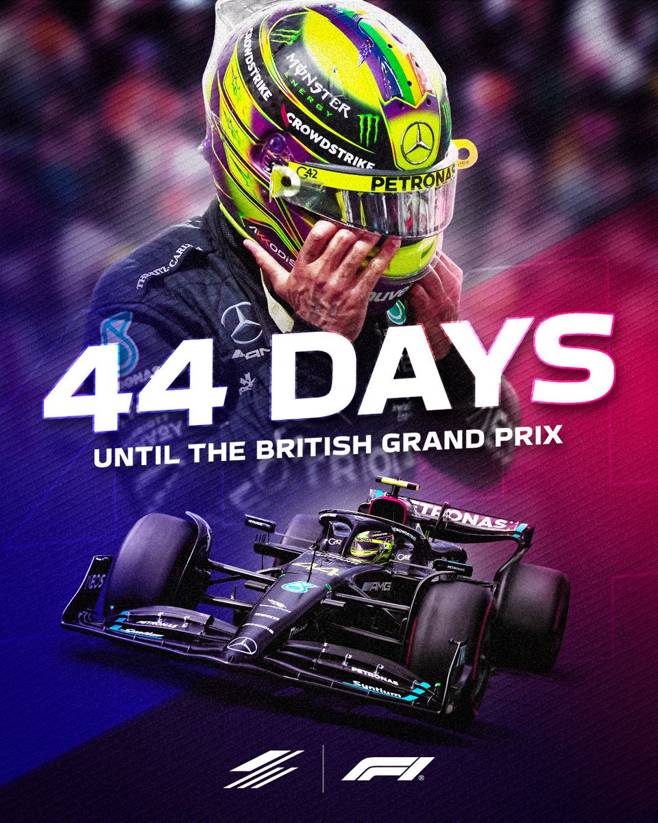Sir @LewisHamilton will see you in just 44 days for race day 🏁

Best of luck for this weekend, Lewis 👏

#Silverstone #BritishGP #F1