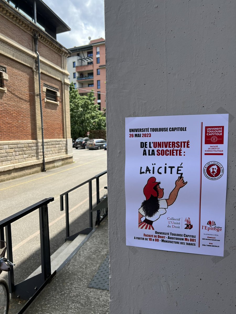 SLaicite's tweet photo. Le colloque Laïcité a commencé ! Merci @Fac_droit_tlse et @UTCapitole https://t.co/pDeTjDHLmQ