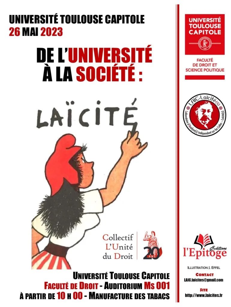 SLaicite's tweet photo. Le colloque Laïcité a commencé ! Merci @Fac_droit_tlse et @UTCapitole https://t.co/pDeTjDHLmQ