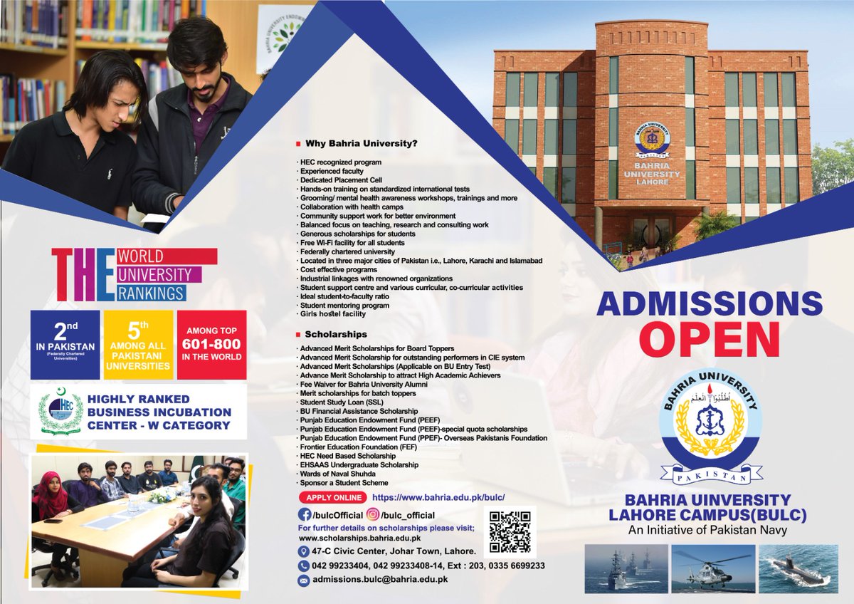usmani92's tweet photo. Join Bahria University for a better future, educate yourself under highly qualified professors.
#it_Ai
#BahriaUniversityLahoreCampus https://t.co/FD608teKlB