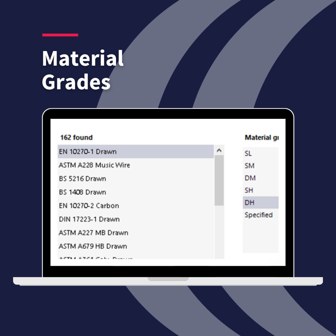 istsprings's tweet photo. With 300+ #MaterialGrades included, covering specs like BS, EN, JIS, ASTM & ISO, SCP allows you to fine-tune designs, optimise performance & meet demanding specifications! 👌
It's a game-changer in the #SpringDesign world - request a #free trial today: https://t.co/VojLLRNsWI https://t.co/6Bb8k4aQs2