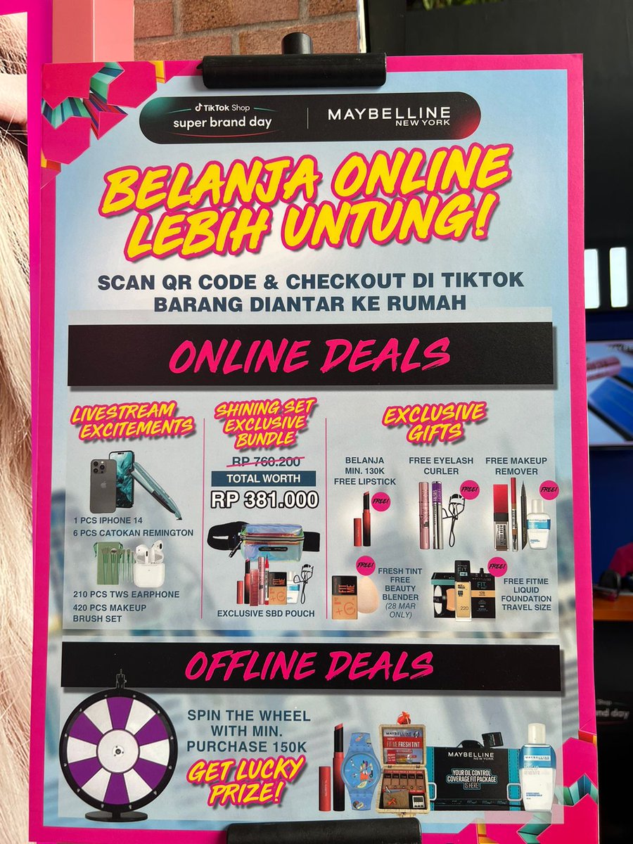 Yuk guys barengan dateng ke event @MaybrllineINA karena ini bneran event Make Up paling seru tahun ini ,don't miss it! inget cuma dari tanggal 26-28 Mei 2023 di Lippo Mall Kemang #MaybellineSingToShineFestival