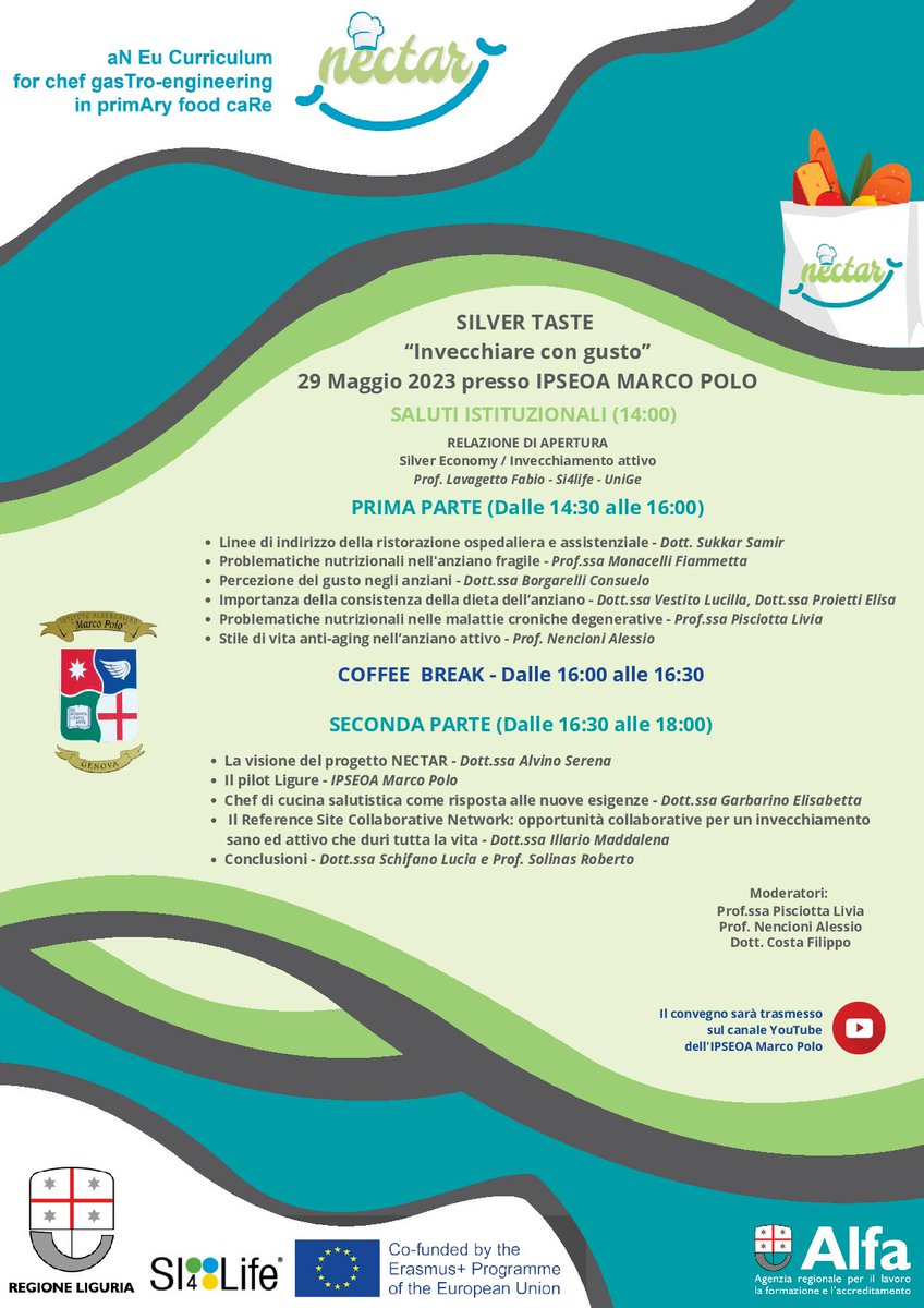 SI4Life (@si4life) on Twitter photo ๐๐๐ซ๐๐จ ๐๐จ๐ฅ๐จ will host an event focused on the nutritional aspects and related issues of the #SilverGeneration. A good opportunity to share the vision of #NECTAR project, the role of #CGE in PFC, future initiatives in active aging policies. <a href="/alfa_liguria/">Alfa Liguria</a> <a href="/RegLiguria/">Regione Liguria</a> ๐๐๐ซ๐๐จ ๐๐จ๐ฅ๐จ will host an event focused on the nutritional aspects and related issues of the #SilverGeneration. A good opportunity to share the vision of #NECTAR project, the role of #CGE in PFC, future initiatives in active aging policies. <a href="/alfa_liguria/">Alfa Liguria</a> <a href="/RegLiguria/">Regione Liguria</a>