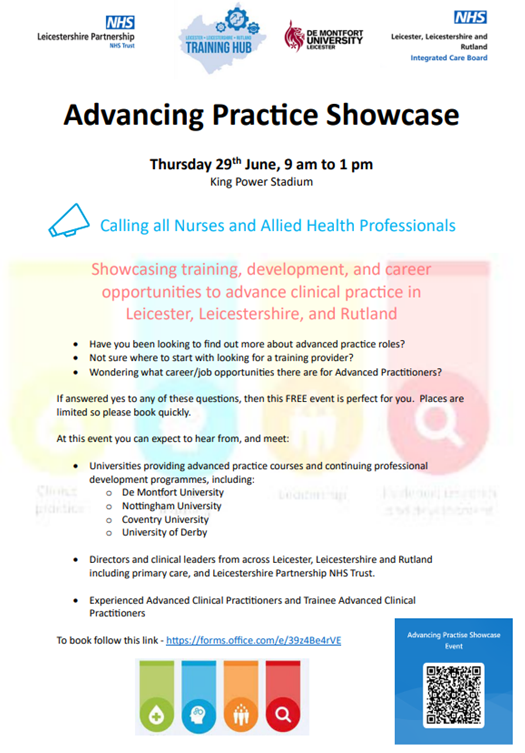 Alison O'Donnell (@alisonod_lpt) on Twitter photo Calling Nurses and AHPs in Leicester, Leicestershire and Rutland. Come along to our Advancing Practice Showcase, 29th June. <a href="/LLRTrainingHub/">Leicester, Leicestershire and Rutland Training Hub</a> <a href="/NHS_LLR/">NHS Leicester, Leicestershire and Rutland</a> <a href="/AHPs_LLR/">LLR Allied Health Professionals</a> <a href="/RandDteamLLR/">LLR Primary Care R&D</a> <a href="/LPTnhs/">Leicestershire Partnership NHS Trust</a> <a href="/LOROSEducation/">LOROS Centre for Excellence</a> <a href="/lptanp/">LPTANP’s</a> @DMU_ACP Book here forms.office.com/e/39z4Be4rVE Calling Nurses and AHPs in Leicester, Leicestershire and Rutland. Come along to our Advancing Practice Showcase, 29th June. <a href="/LLRTrainingHub/">Leicester, Leicestershire and Rutland Training Hub</a> <a href="/NHS_LLR/">NHS Leicester, Leicestershire and Rutland</a> <a href="/AHPs_LLR/">LLR Allied Health Professionals</a> <a href="/RandDteamLLR/">LLR Primary Care R&D</a> <a href="/LPTnhs/">Leicestershire Partnership NHS Trust</a> <a href="/LOROSEducation/">LOROS Centre for Excellence</a> <a href="/lptanp/">LPTANP’s</a> @DMU_ACP Book here forms.office.com/e/39z4Be4rVE