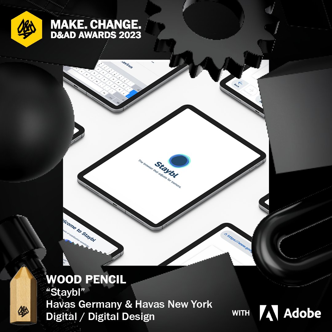 Woooouldn’t it be nice… 🎶 – yes, it(s) wood!

More precisely, we just won two new solid Wood Pencils at this year’s prestigious <a href="/dandad/">D&AD</a> Awards for our work #Staybl for Deutsche Parkinson Vereinigung e.V..

What a fantastic way to start the weekend 😎.