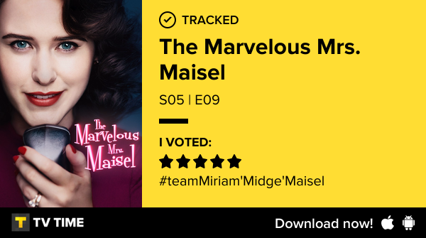 donnasherdan's tweet photo. I've just watched episode Four Minutes of The Marvelous Mrs. Maisel! #marvelousmrsmaisel  https://t.co/5FRZJ4YQOw #tvtime https://t.co/BECK4Zabcx