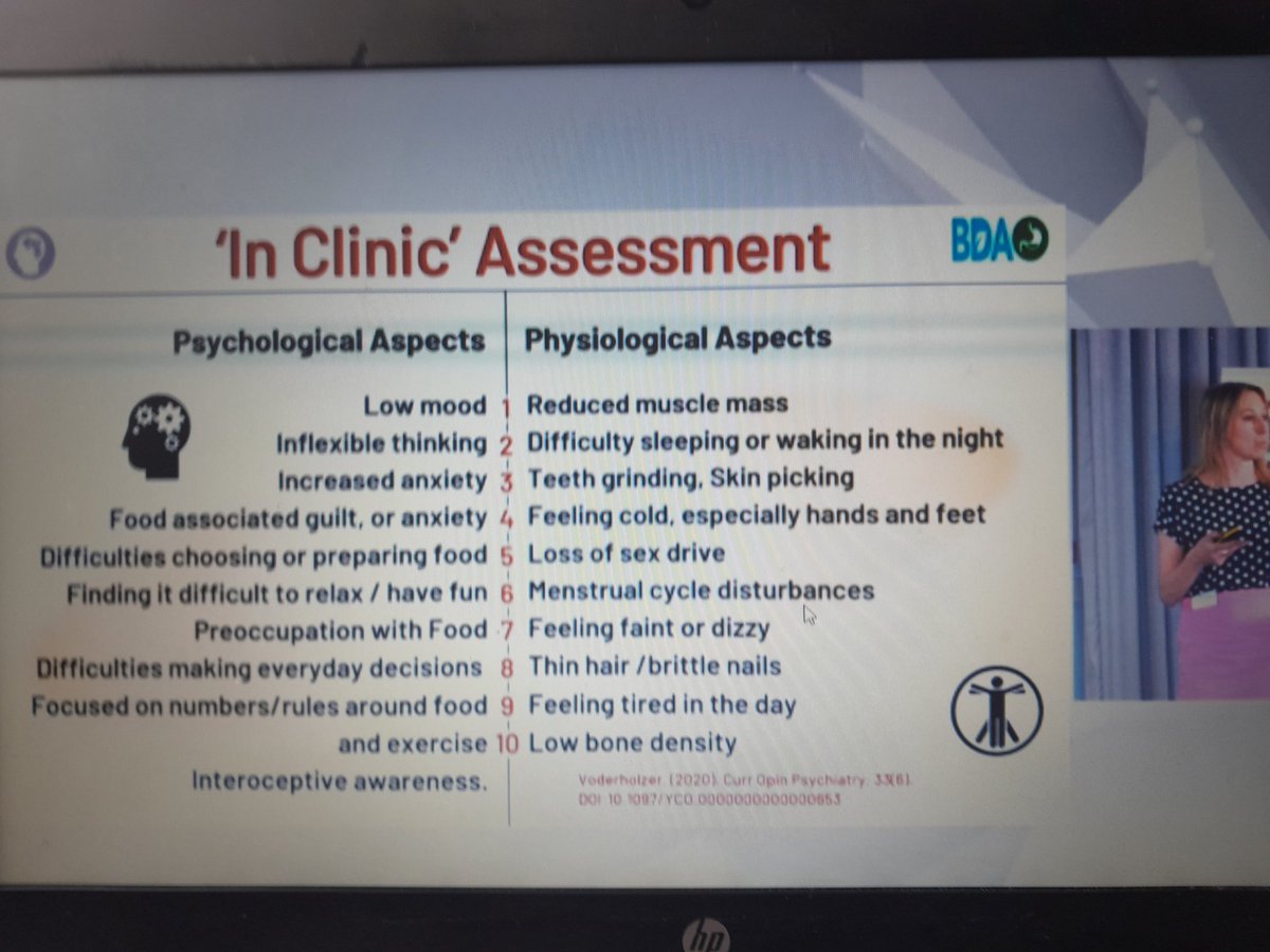 gilliansmithRD's tweet photo. Really helpful tool and algorithm to tease out what's going on active disease v eating disorder v anxiety, etc. Dietitians are well placed to assess & take a holistic approach & refer if needed #NDGS23 https://t.co/TxIvJP1Deh