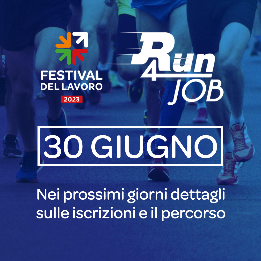 #workinprogress #run4job2023
🏃‍♂️Torna la Run for Job, l'appuntamento a margine del Festival del Lavoro dedicato ai Consulenti del Lavoro amanti dello sport🏃‍♀️

📌Per i dettagli sul percorso e le iscrizioni il riferimento è al gruppo Facebook FestivaldelLavoroRun!😉