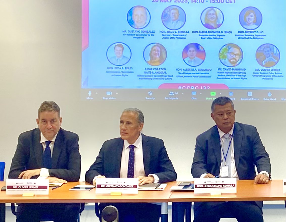 UN Conference in Vienna. 
Great pleasure to join Sec of Justice Remulla on “Emerging Reforms in Criminal Justice in Philippines” where we showcased progress on UN Joint Program on Human Rights. Thanks to our partners: 🇦🇺 🇳🇴 🇬🇧 🇮🇪🇨🇭 🇳🇱 🇩🇪 🇪🇺 🇵🇭
