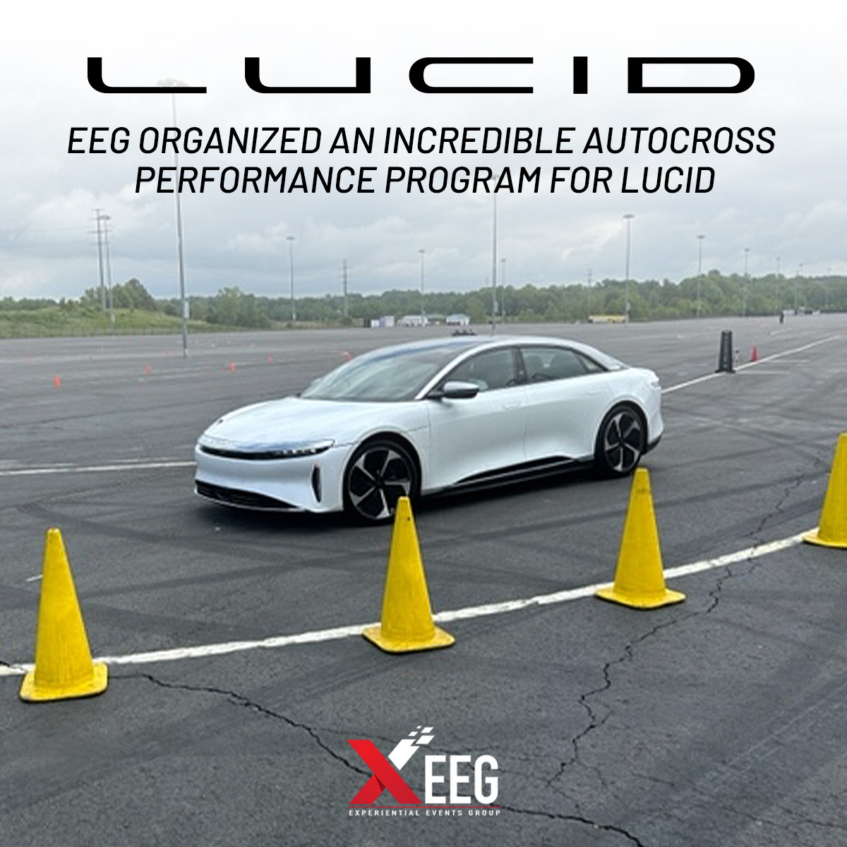 Get ready for a thrilling ride! EEG organized an incredible autocross performance program for @LucidMotors  where consumers experienced the ultimate driving experience on a closed course. 
.
#mobilemarketing #eventlogistics #eeg #experientialevents