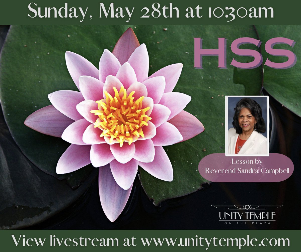 unitytempleKC's tweet image. Join us this Sunday for a lesson by Reverend Sandra Campbell and special music by Peggy Chilson and Robert Pherigo. Services are in person and on livestream.
To view livestream
loom.ly/SrUhn6g
To donate
loom.ly/0gVNOpw