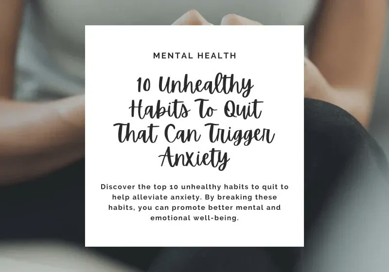 Discover the top 10 unhealthy habits to quit to help alleviate Anxiety. By breaking these habits, you can promote better mental and emotional well-being.

riyahspeaks.com/10-unhealthy-h… 

@MHBloggerRT #MHBlogRT @CanBloggersRT @BloggersHut #BloggersHutRT #anixety #MentalHealthAwareness