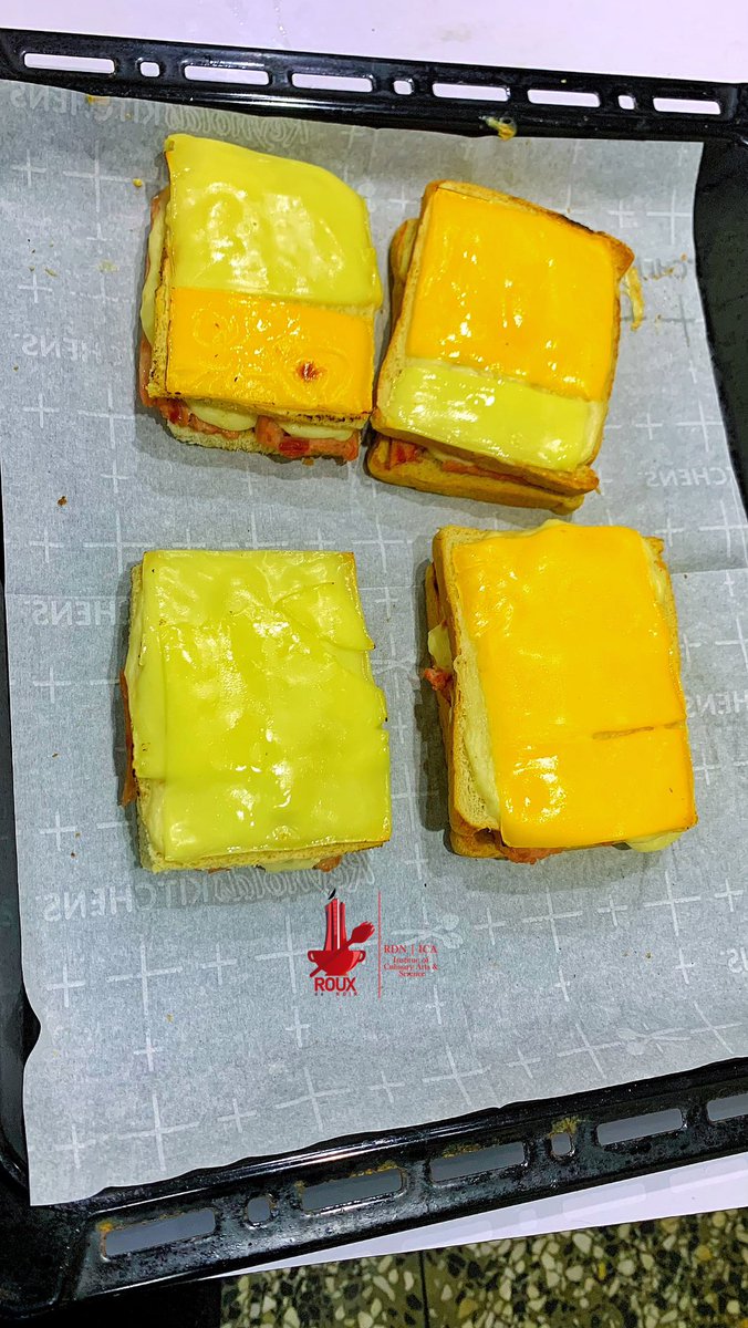 WildChefHuman's tweet photo. In my French breakfast class, I showed the student how to make these classic French recipes using 3 main items and 4 for the female version.

-Croque Monsieur
-Croque Madame

We topped them with cheddar &amp; mozzarella cheese sheets and finished the madame with a sunny side egg❤️ https://t.co/cJVzp87SLf