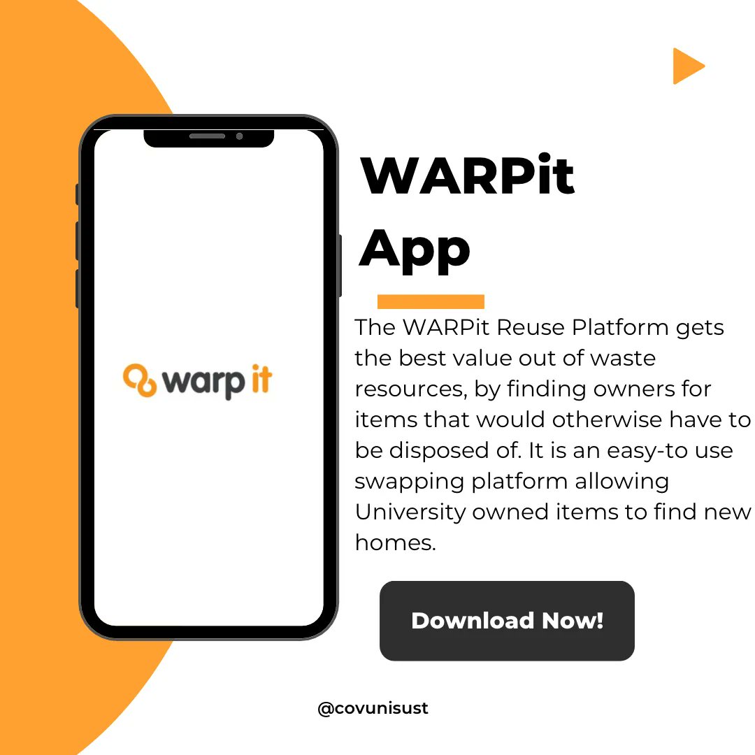 CovUniSust's tweet photo. Colleagues on our Coventry campus can help reduce waste and save money by rehoming unwanted equipment via the Warp It platform.
Warp It makes it easy for staff to give away or claim surplus items such as office supplies.
#warpit #reuse #reducewaste #savemoney #sustainablecov https://t.co/8OiKowoS8E