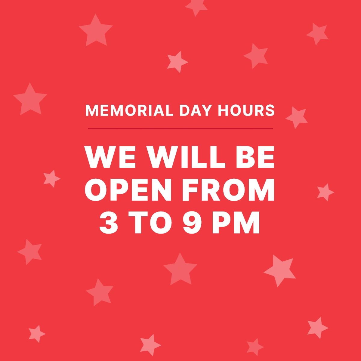 This weekend, take some to honor and remember all the fallen heroes who have served our country. We will have modified hours on Monday, May 29. We look forward to hand-tossing pizzas for you beginning at 3 PM.