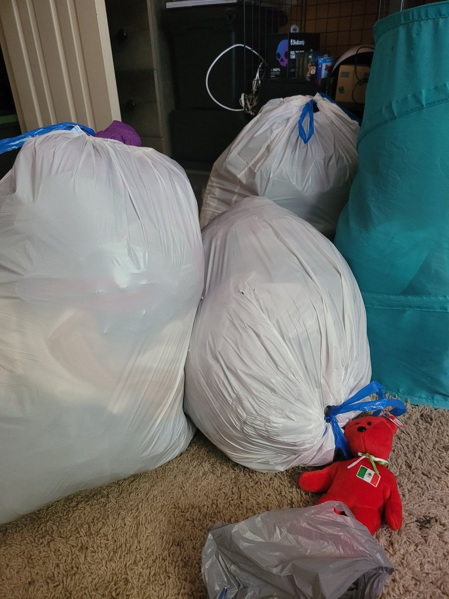 10 years worth of clothes out of my closet and ready to be donated.