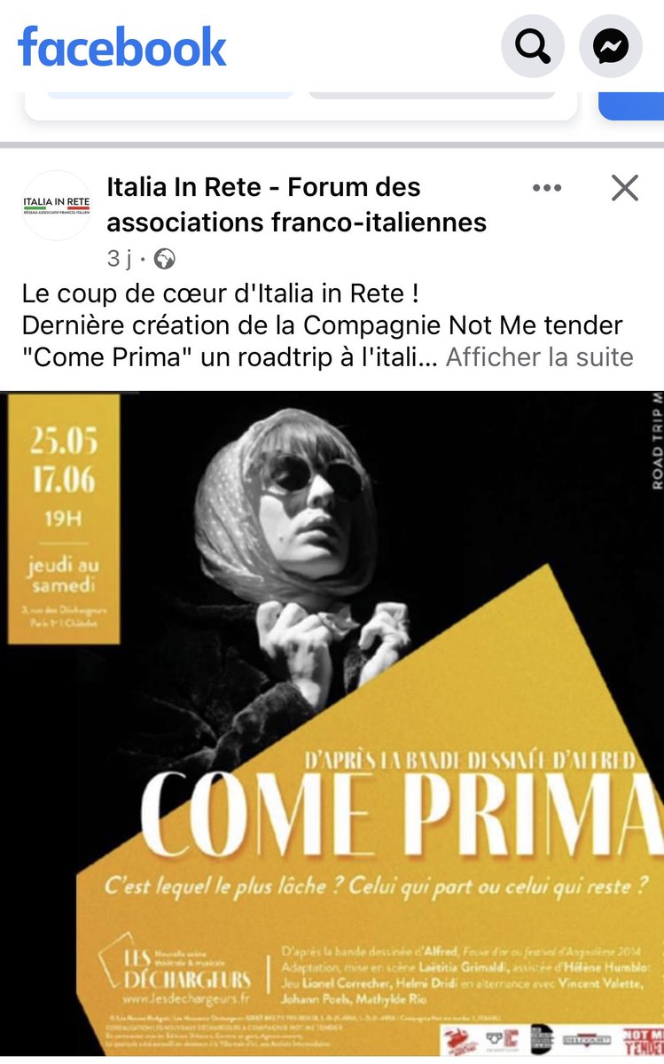 Come Prima c’est ce soir au théâtre <a href="/byDechargeurs/">Les Déchargeurs</a>