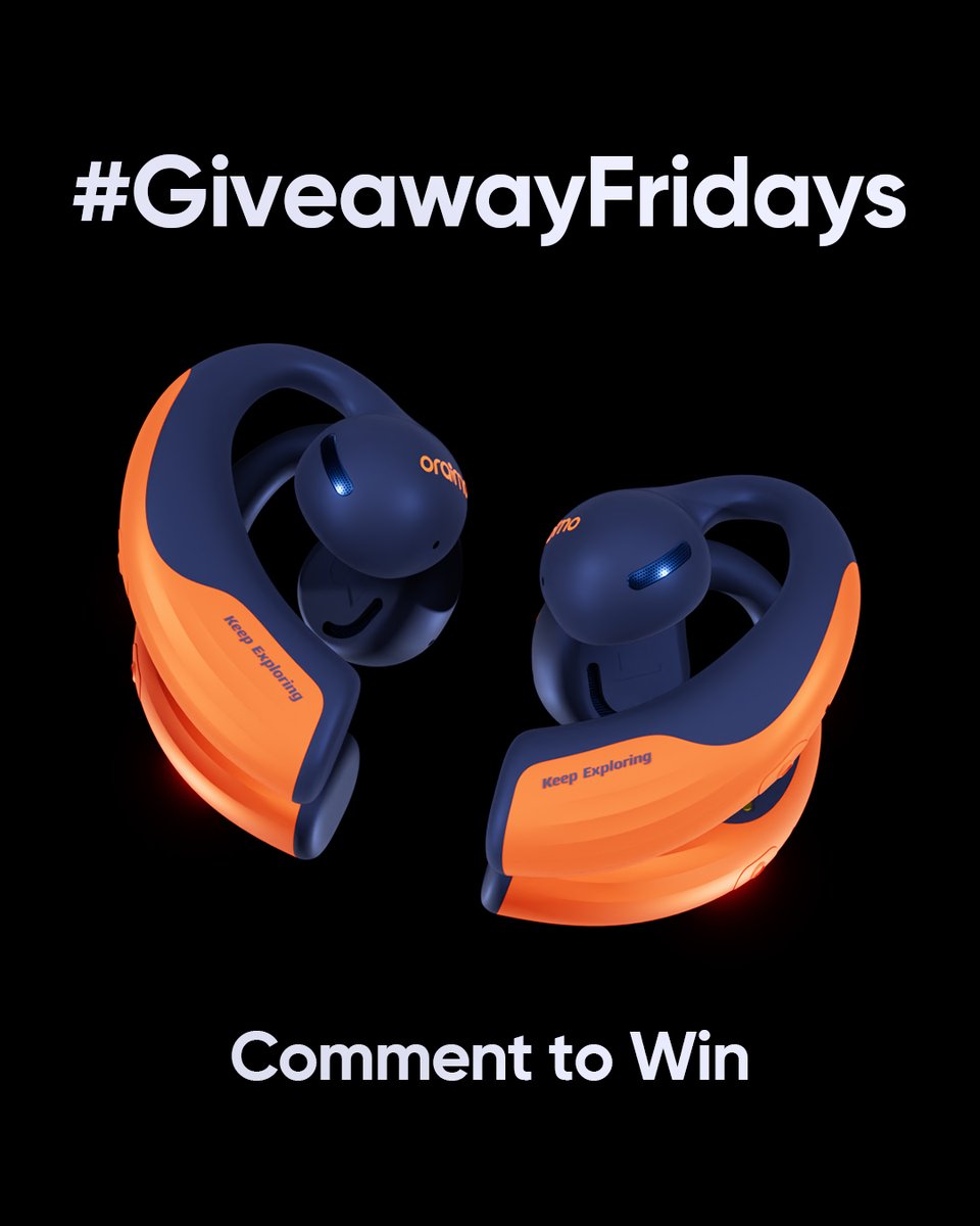 🎉 #GiveawayFridays — Show your love for #oraimoOpenEar 🎧 🤩

To Enter:
💬 Comment #oraimoOpenEar as many times as you can
👉 Follow us
🔖 Tag 3 friends

Most comments = Grand Prize! 🏆

Good Luck! ✨

#ANewWayToListen #oraimo #oraimoOpenPods