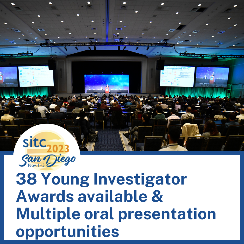 Submission deadline for SITC 2023 abstracts is June 27 for Regular and Young Investigator Awards. #SITC23 will present 38 Young Investigator Awards, recognizing excellence in novel research. Submit your hot new research today: sitcancer.org/2023/abstracts… #immunotherapy